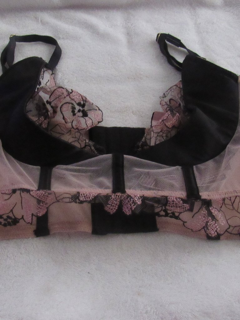 Victoria's Secret Black/Tan/Pink Corset Size 36b Very Sexy Nwt